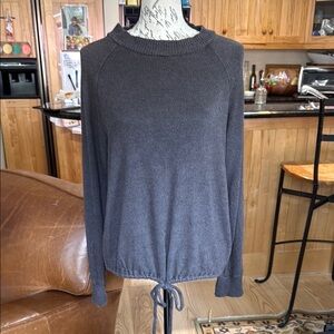A New Day, Soft Brown Knit Top With Drawstring at Waistline. Medium